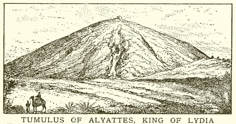 Tumulus af Alyattes, konge af Lydia af English School