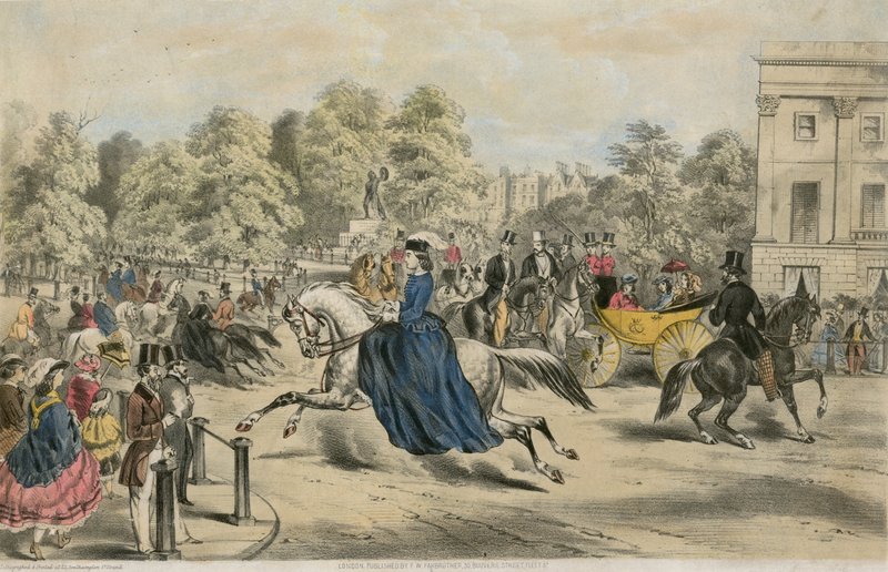 Uidentificeret kvindelig rytter, muligvis Catherine Walters af English School