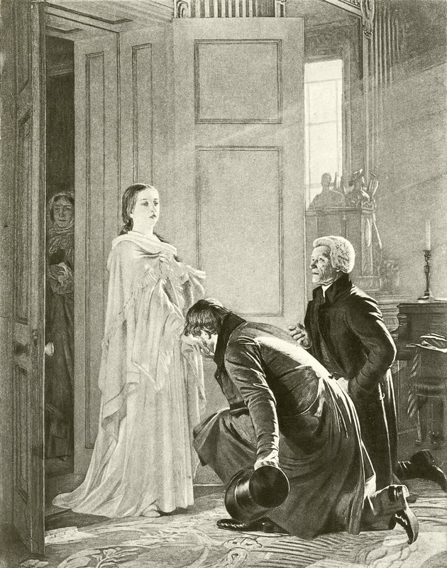 Victoria hilste som dronning (dybtryk) af English School