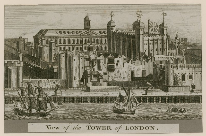 Udsigt over Tower of London af English School