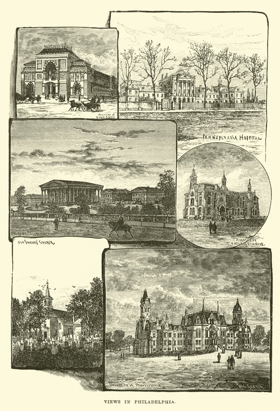 Udsigt i Philadelphia af English School