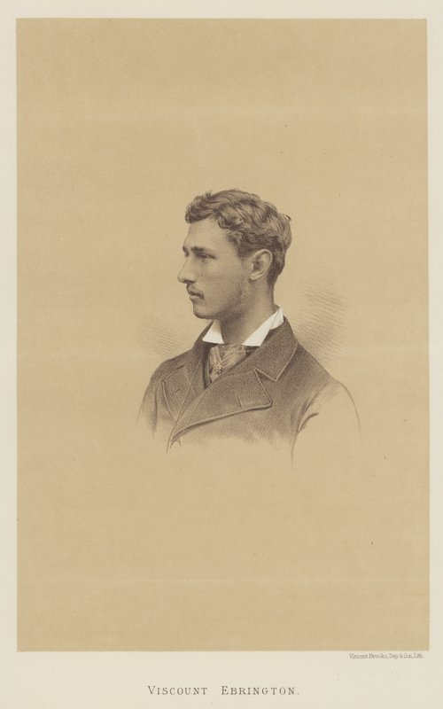 Viscount Ebrington (litho) af English School
