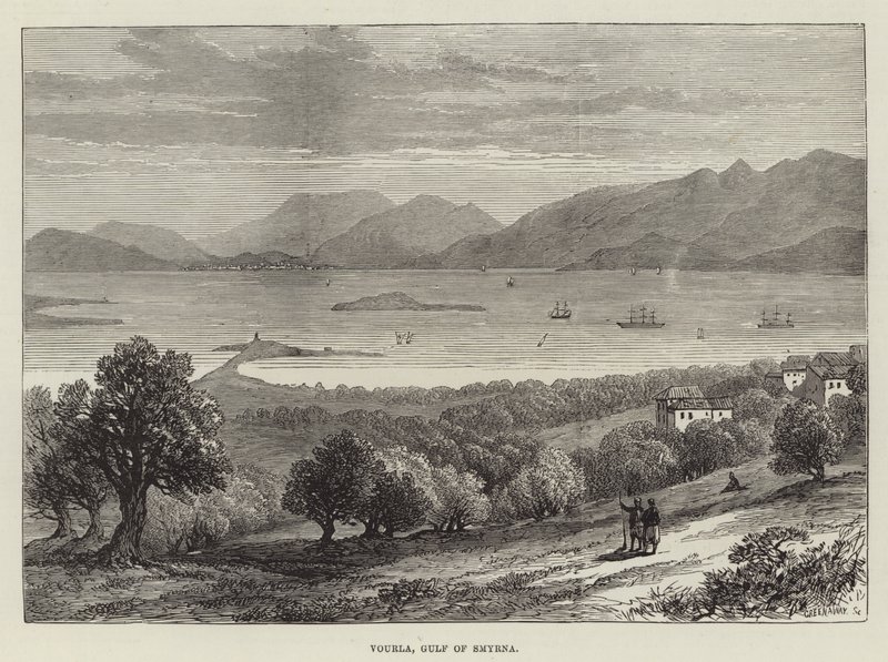 Vourla, Smyrnabugten (gravering) af English School