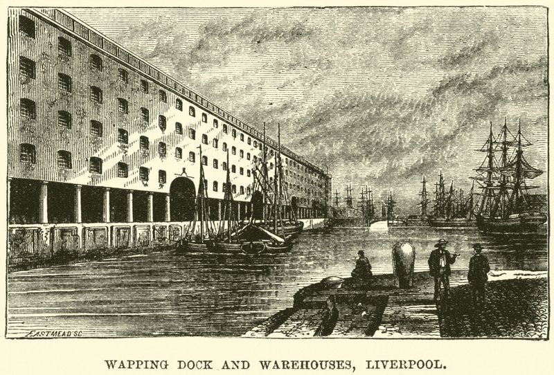 Wapping Dock and Warehouses, Liverpool af English School
