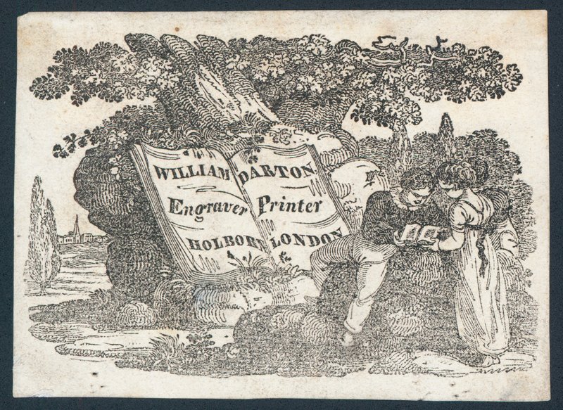 William Darton, gravør og trykker, handelskort af English School