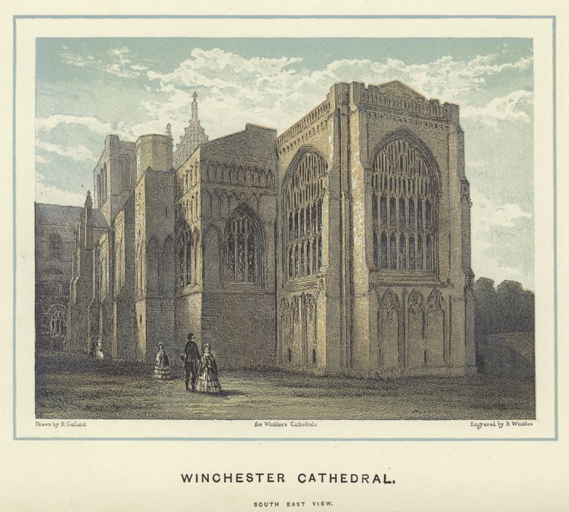 Winchester Cathedral, udsigt mod sydøst af English School