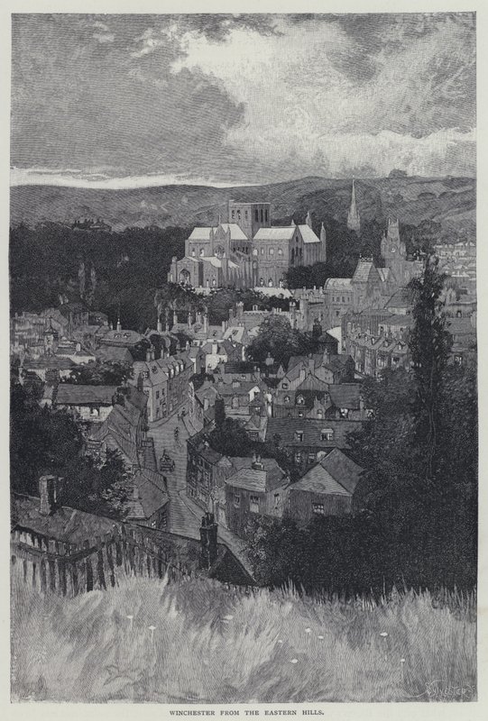 Winchester, fra Eastern Hills (litho) af English School