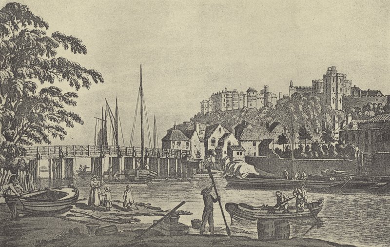 Windsor Bridge i 1793 (gravure) af English School