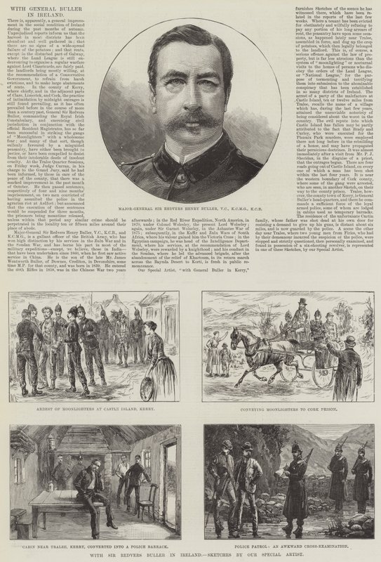 Med Sir Redvers Buller i Irland (gravering) af English School