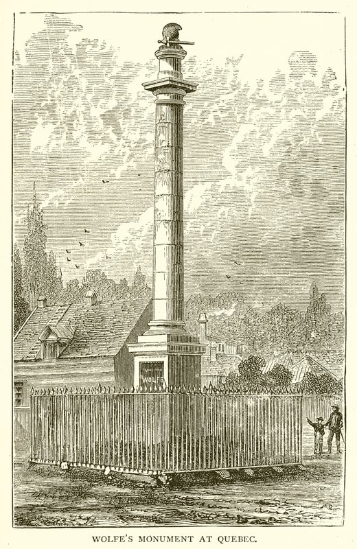 Wolfes Monument i Quebec af English School