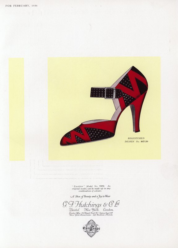 Reklame for damesko, 1930