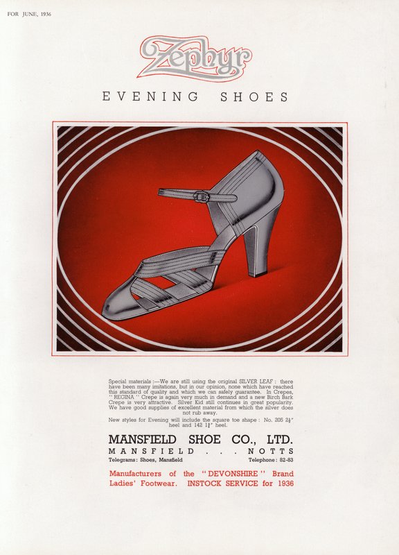 Reklame for damesko, 1930