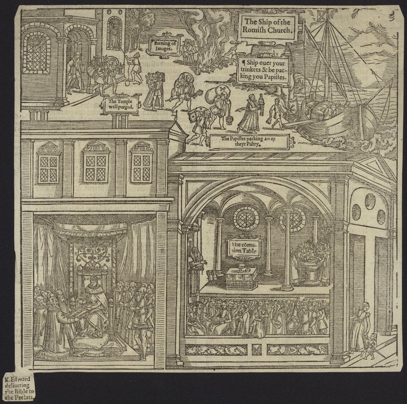 Træsnit fra Foxes Book of Martyrs af English School