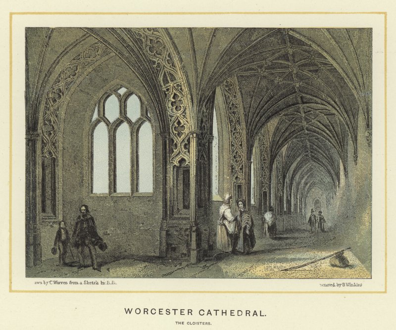 Worcester Cathedral, klostrene af English School