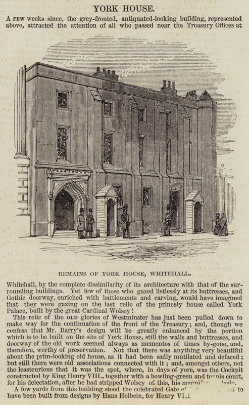 York House, Whitehall (gravering) af English School
