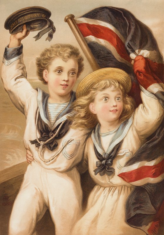 Young England (chromolitho) af English School