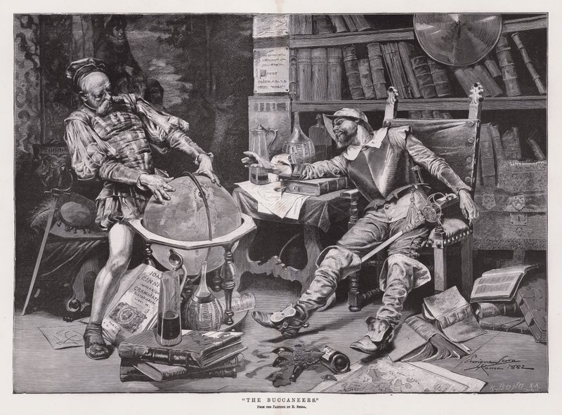 "The Buccaneers" (gravering) af Enrique Serra