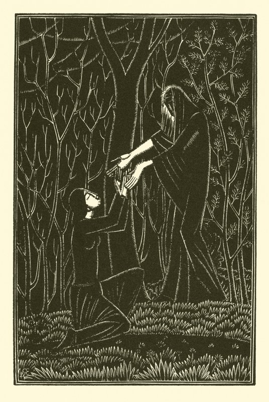 Death And The Lady (litho) af Eric Gill