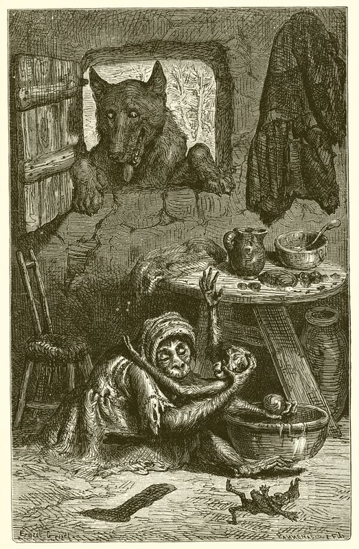 Sygeplejersken og ulven af Ernest Henry Griset