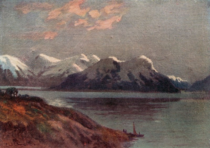 Magellanstrædet (farve litho) af Ernest William Christmas