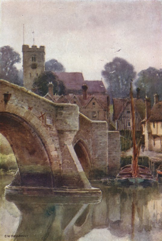 Aylesford (farve litho) af Ernest William Haslehust