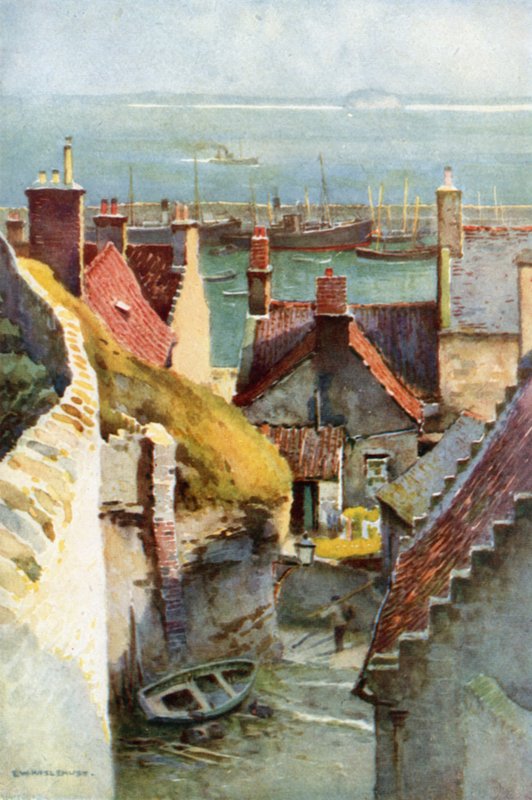 Pittenweem (farve litho) af Ernest William Haslehust