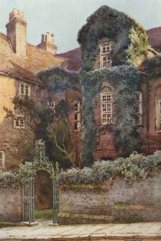Restoration House, Rochester (farve litho) af Ernest William Haslehust
