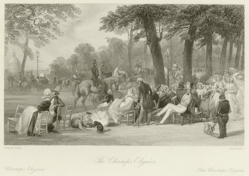 Champs Elysees af Eugene Louis Lami