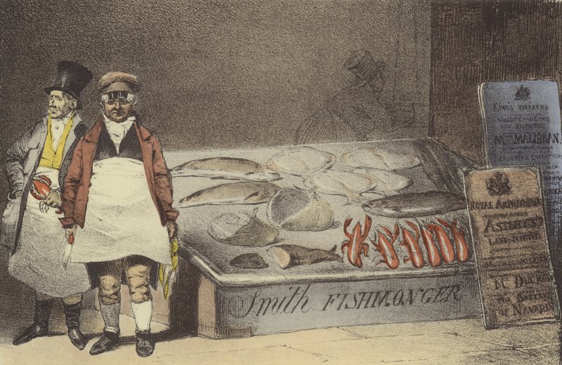 En fiskehandler af Eugene Louis after Lami
