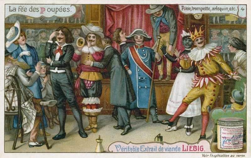 Poet, trumpeter; Harlequin, etc  af European School