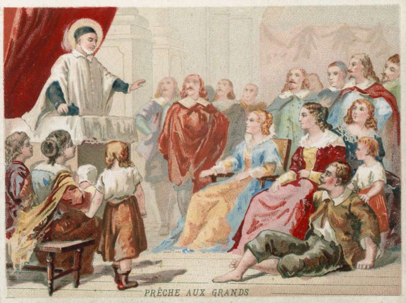 St Vincent de Paul prædiker for de store og de gode af European School