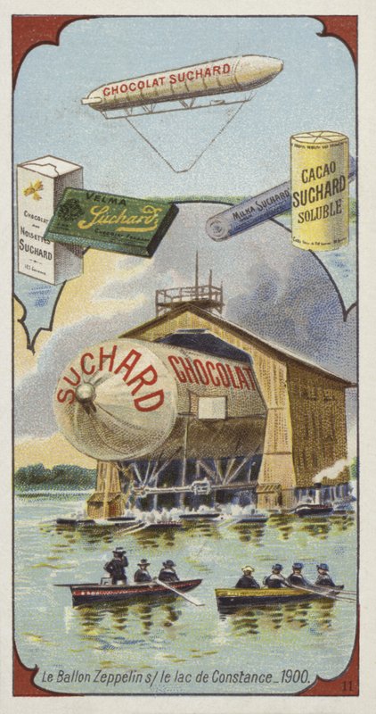 Luftskibet Zeppelin ved Bodensøen, 1900 af European School