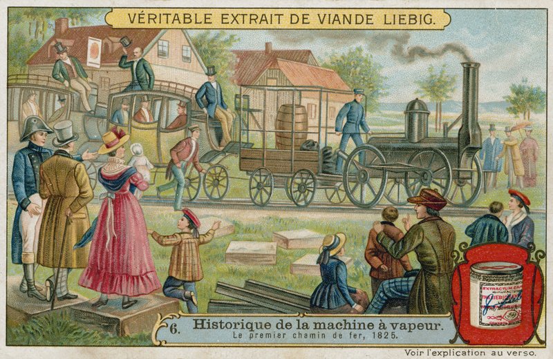 The first steam railway, 1825  af European School