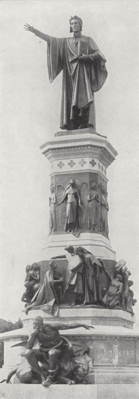 Monument Dante Alighieri, Trient (s/h-billede) af European Photographer