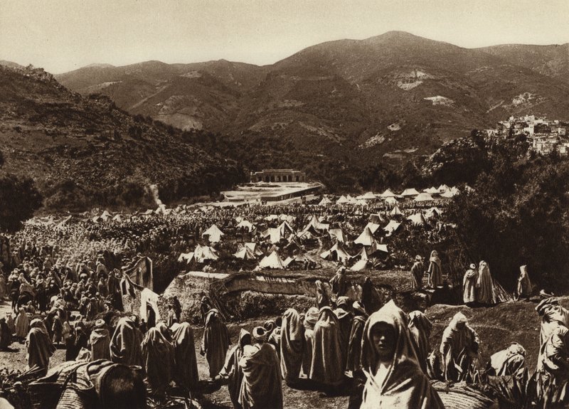 Moulay-Idris, Pilgrimslejr (s/h-billede) af European Photographer