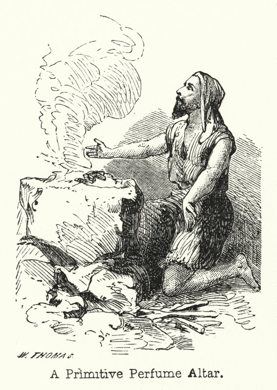 Et primitivt parfumealter (gravering) af European School