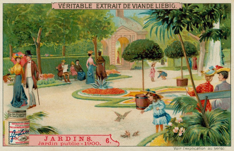 En offentlig have fra 1900-tallet af European School