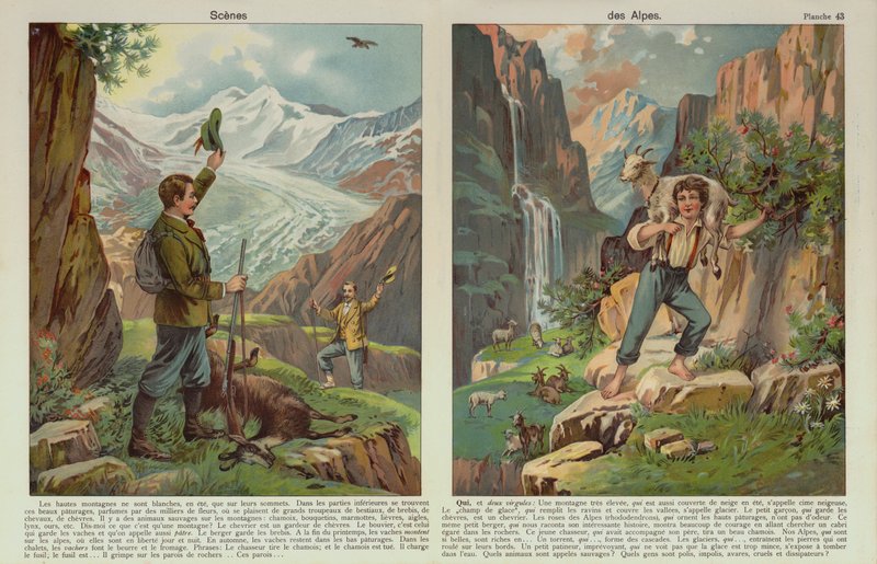 Alpine scener (chromolitho) af European School