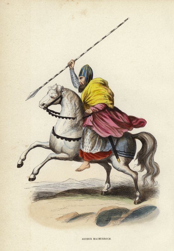 Arthur Macmurroch (farvet gravering) af European School