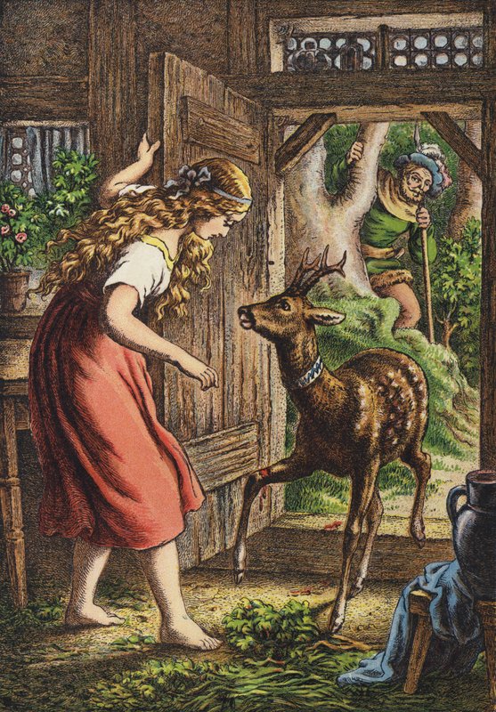Bror og søster (farve litho) af European School