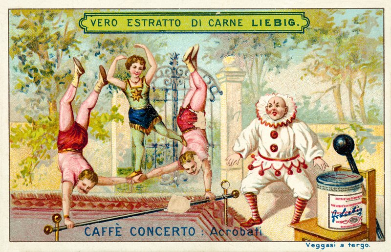Caffe-koncert: akrobater (chromolitho) af European School