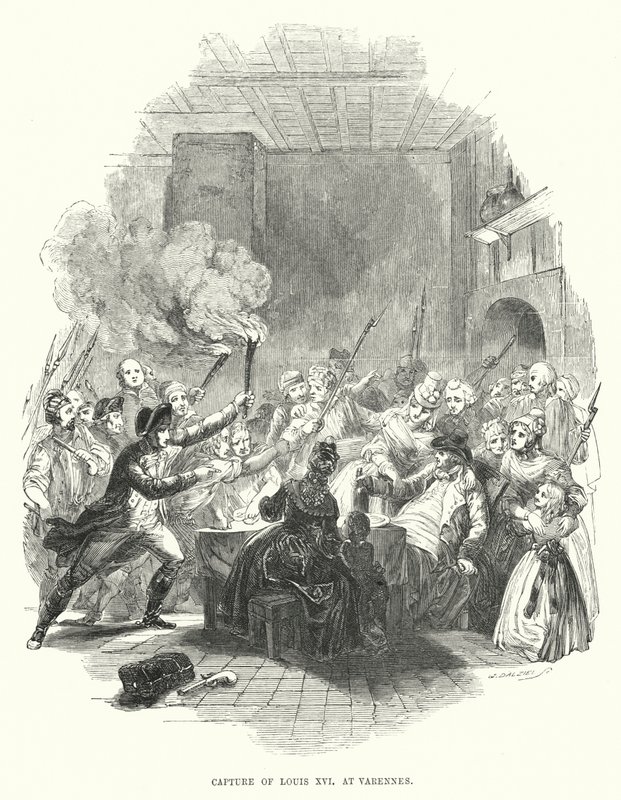 Tilfangetagelse af Ludvig XVI i Varennes (gravering) af European School