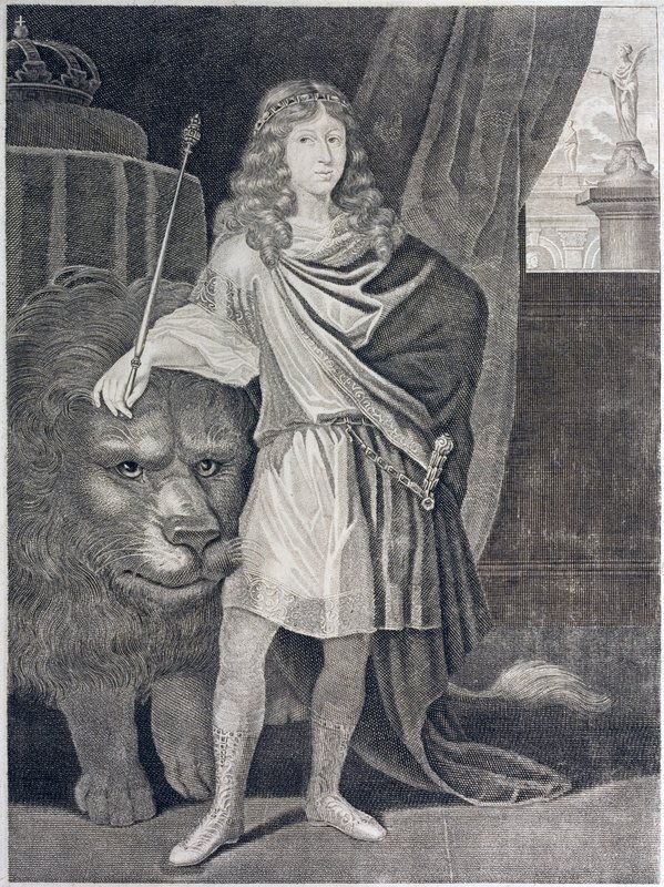 Karl XI, konge af Sverige (gravering) af European School