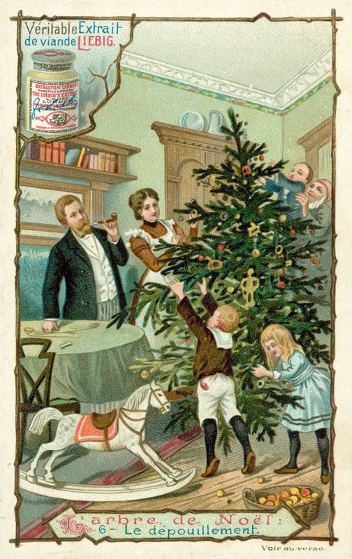juletræ (chromolitho) af European School