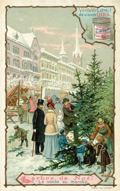 juletræ (chromolitho) af European School