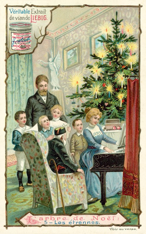 juletræ (chromolitho) af European School