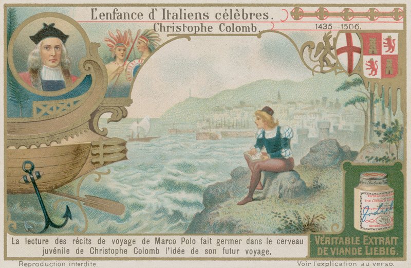 Christopher Columbus læser om Marco Polos rejser af European School