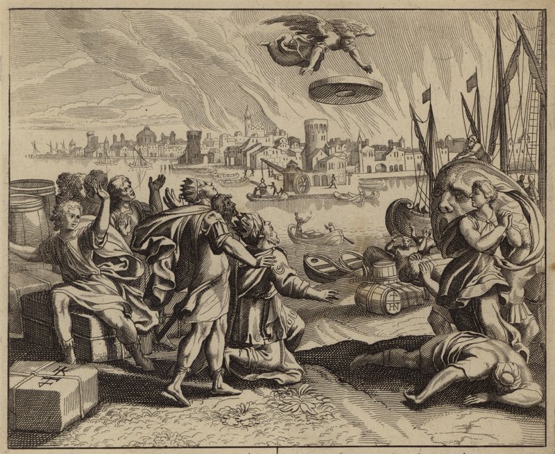 Doom of Babylon (gravering) af European School