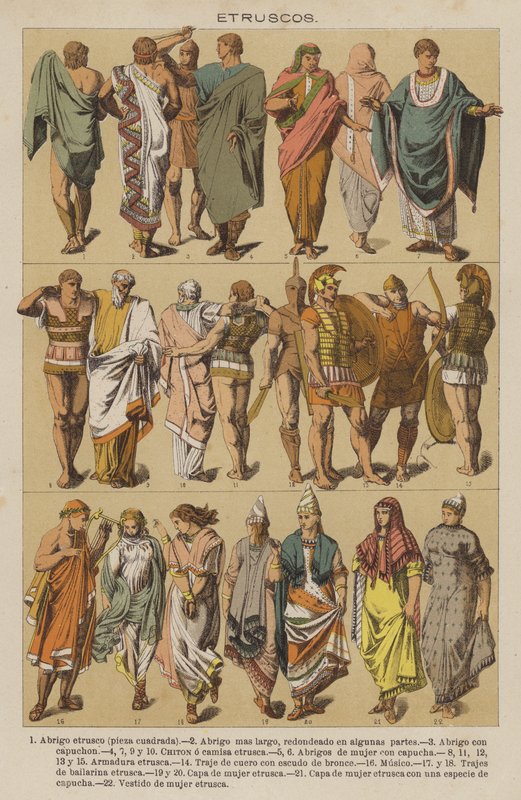 Etruscos (farve litho) af European School