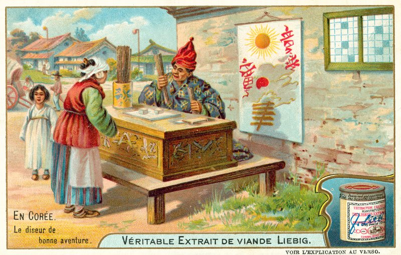 Spåkone, Korea (chromolitho) af European School